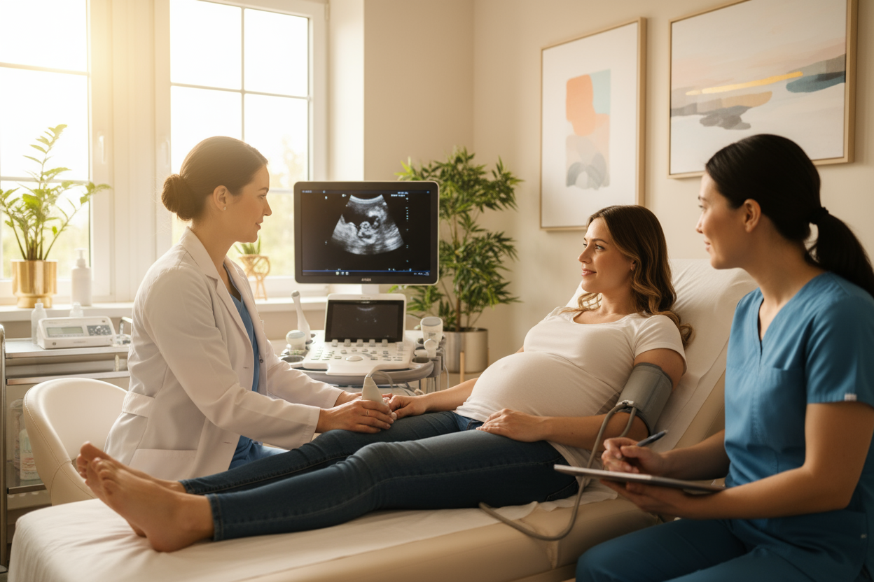 verloskundige in actie